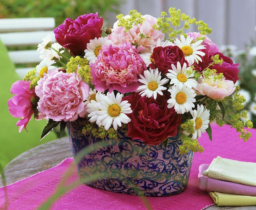 Virágok egy vázában online puzzle