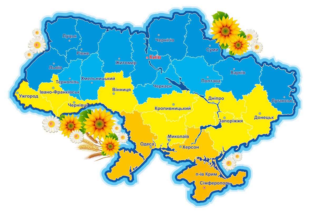 Mappa dell'Ucraina puzzle online