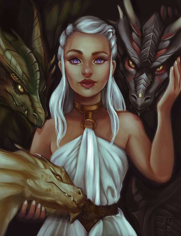 Daenerys e i suoi draghi puzzle online