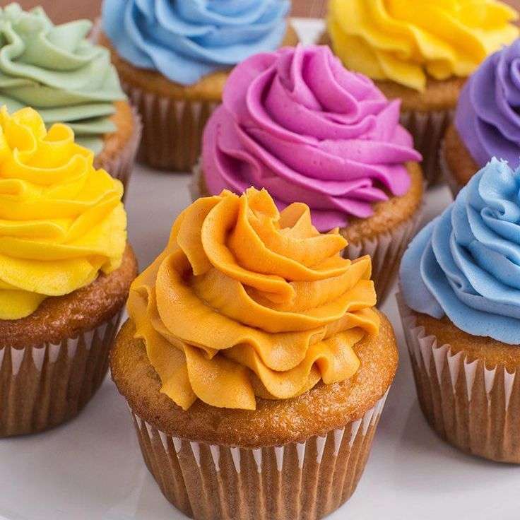 Färgglada muffins pussel på nätet
