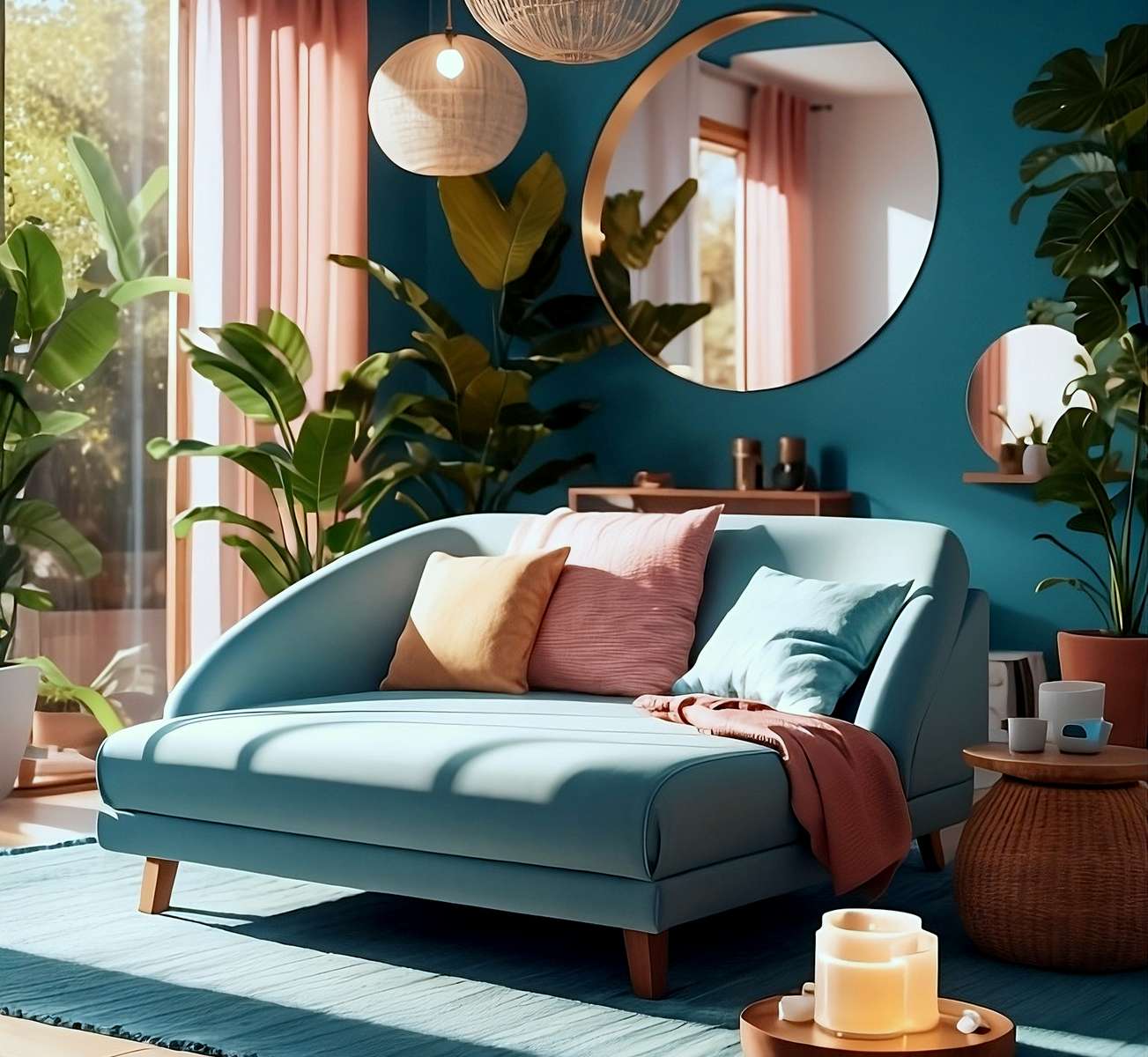 Un divano funzionale e confortevole puzzle online