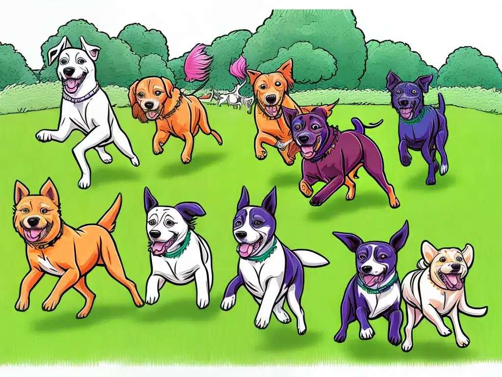 šťastní psi online puzzle