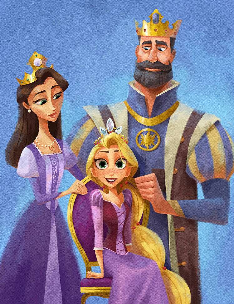 Rapunzelův korunovační portrét skládačky online