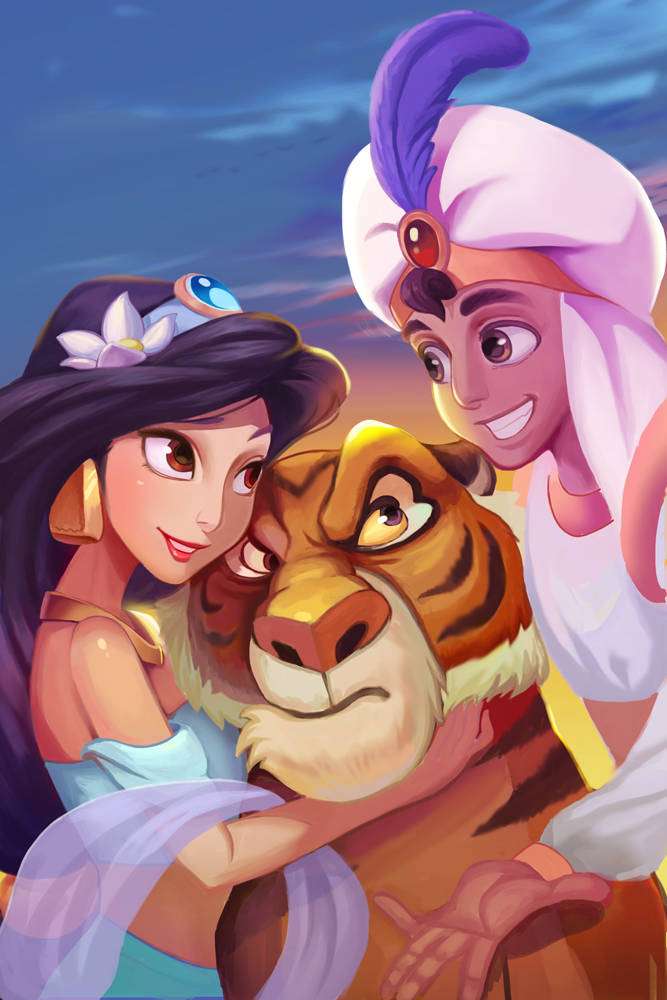 Príncipe Ali e Princesa Jasmine quebra-cabeças online