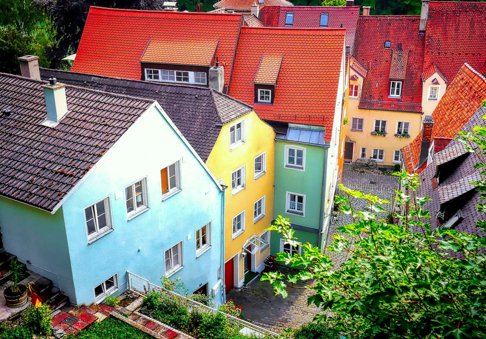 Una ciudad colorida en Baviera rompecabezas en línea