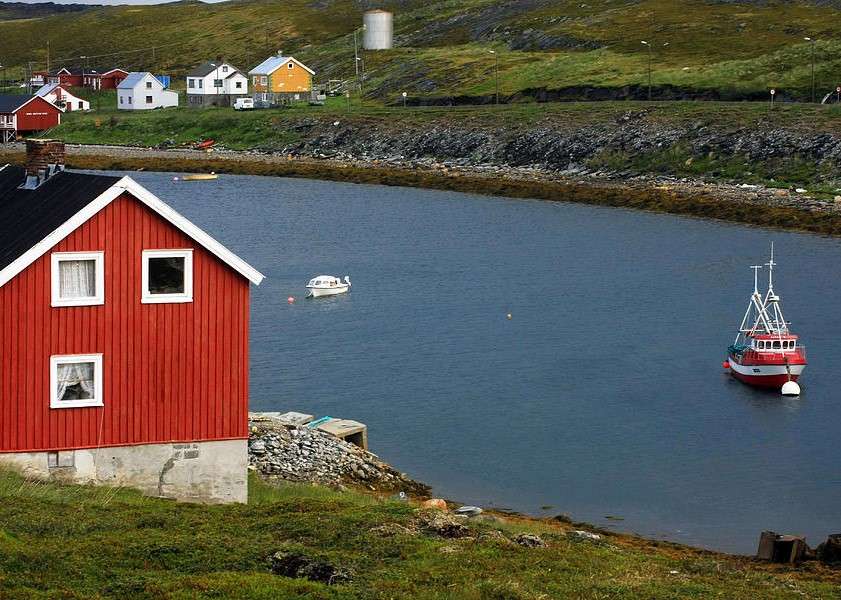 Repvåg - malá rybářská vesnice v obci Nordkapp online puzzle