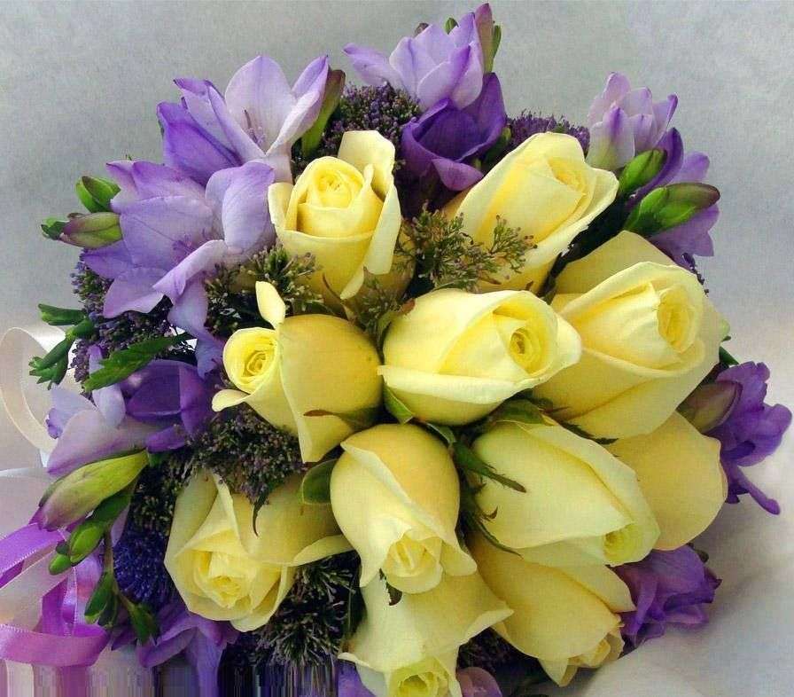 Bouquet de roses jaunes puzzle en ligne