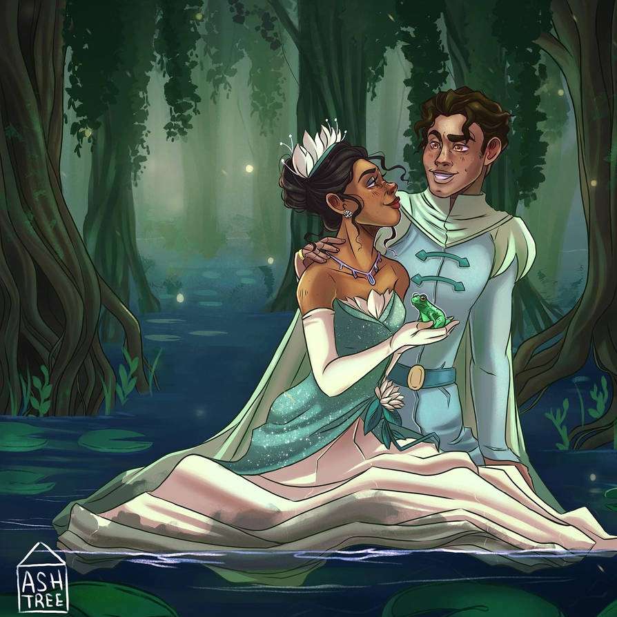 Prinses Tiana en prins Naveen online puzzel