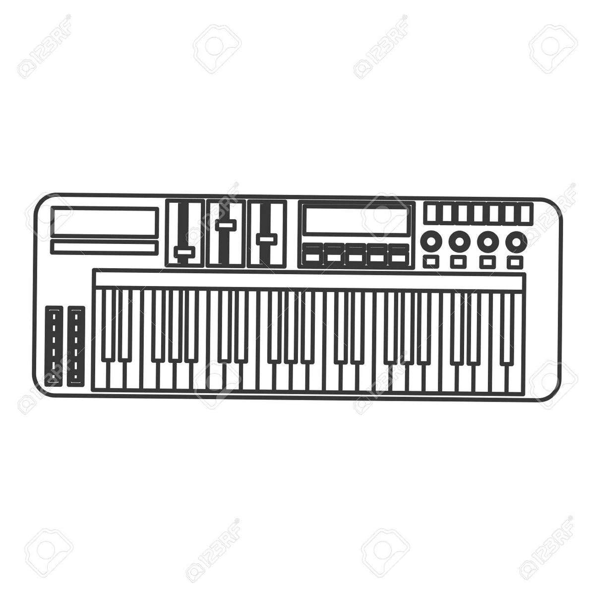 Impulso di pianoforte elettrico senza colore puzzle online