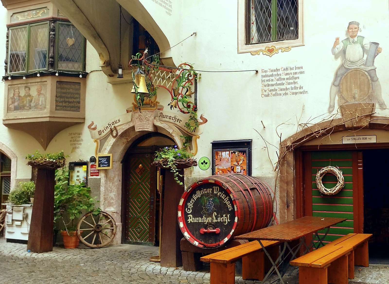Historisk vingård i Kufstein (Österrike, Tyrolen) Pussel online