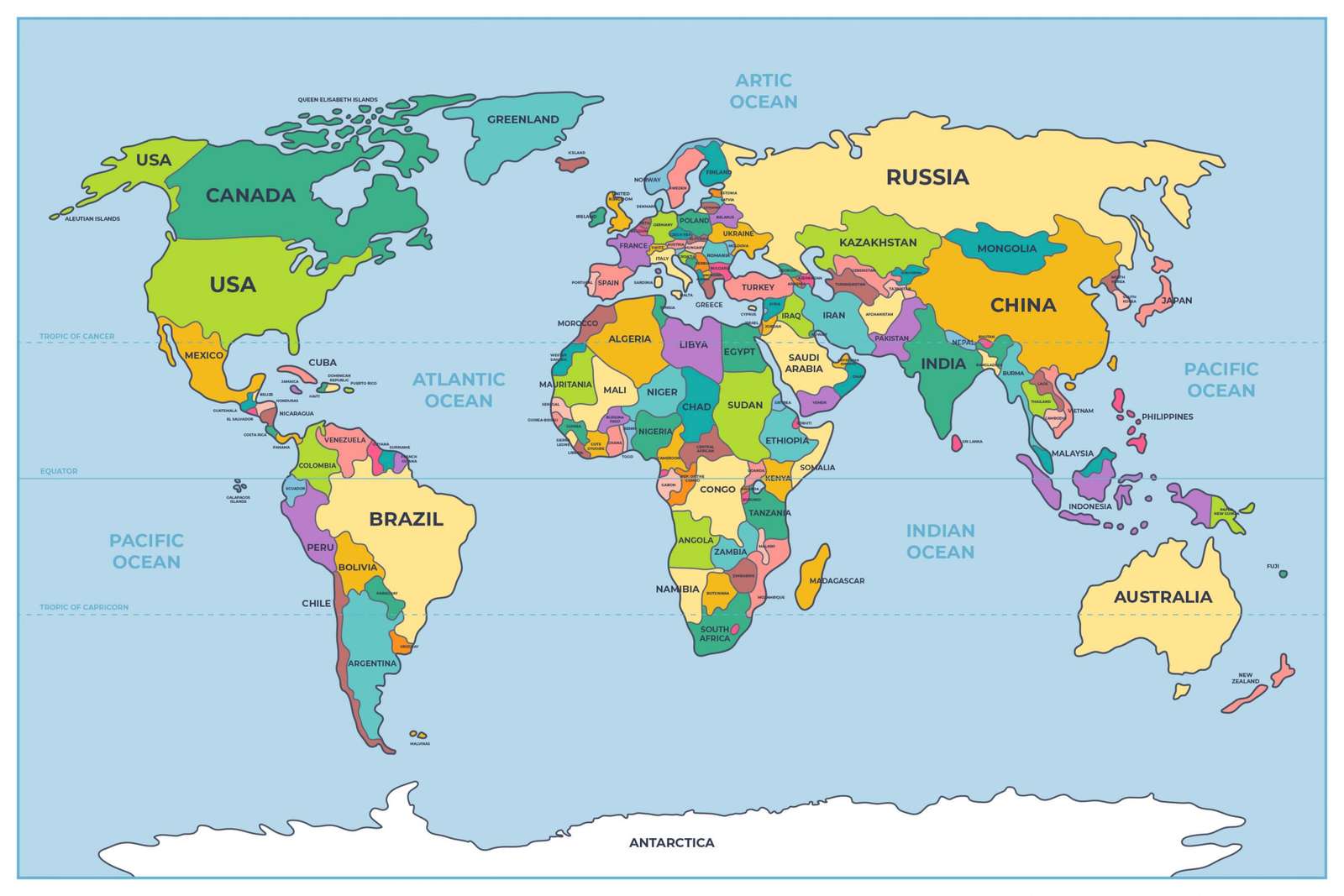 Mapa mundi rompecabezas en línea