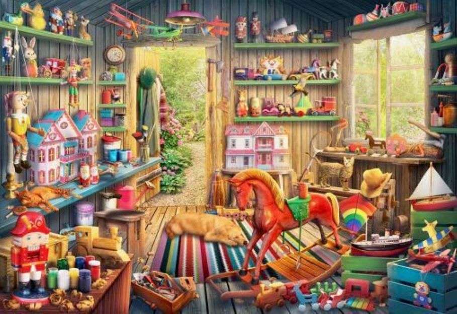 místnost s hračkami skládačky online