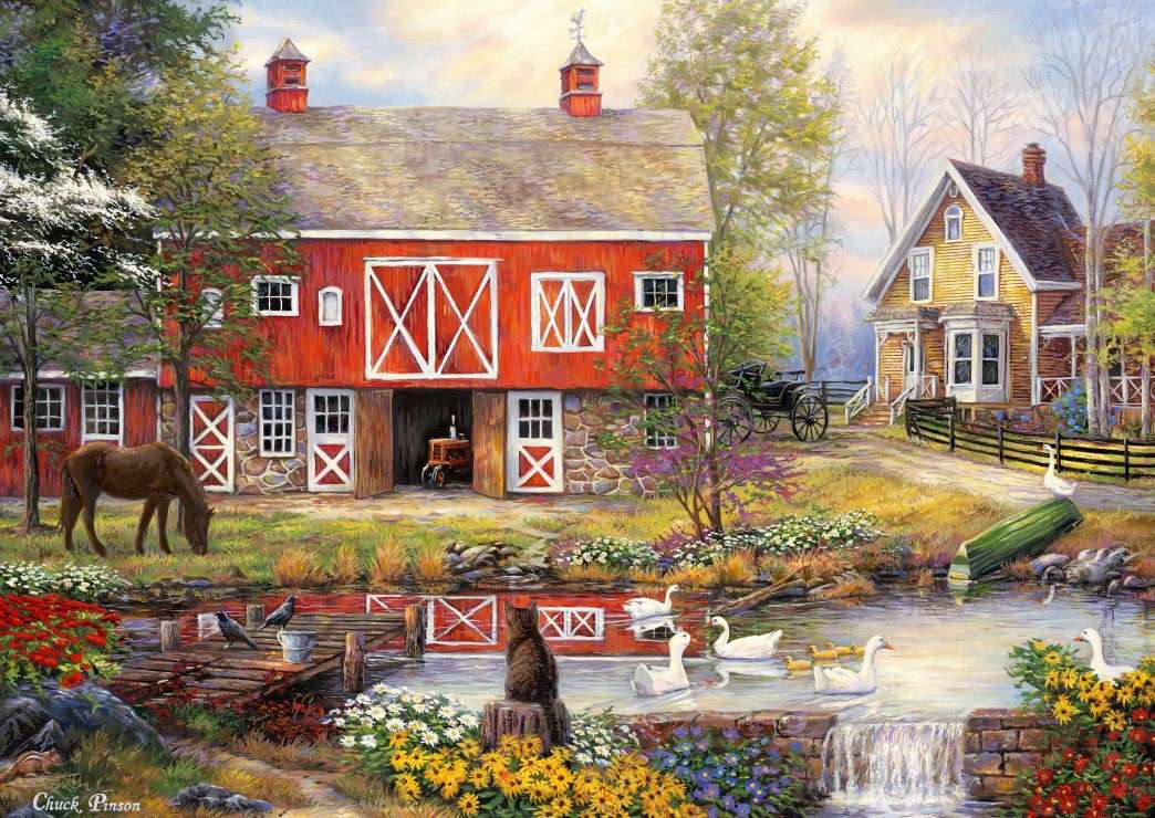 reflections on country living puzzle en ligne