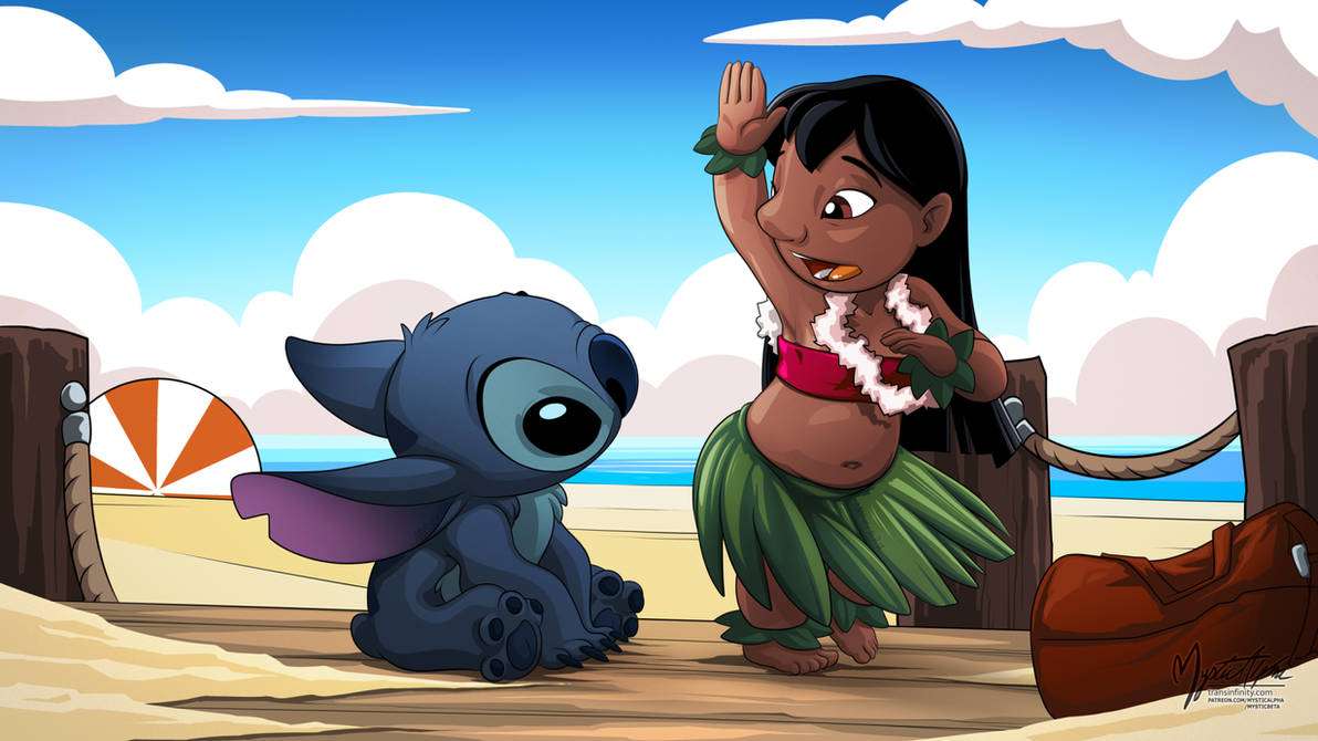 Lilo Stitch-et tanít online puzzle