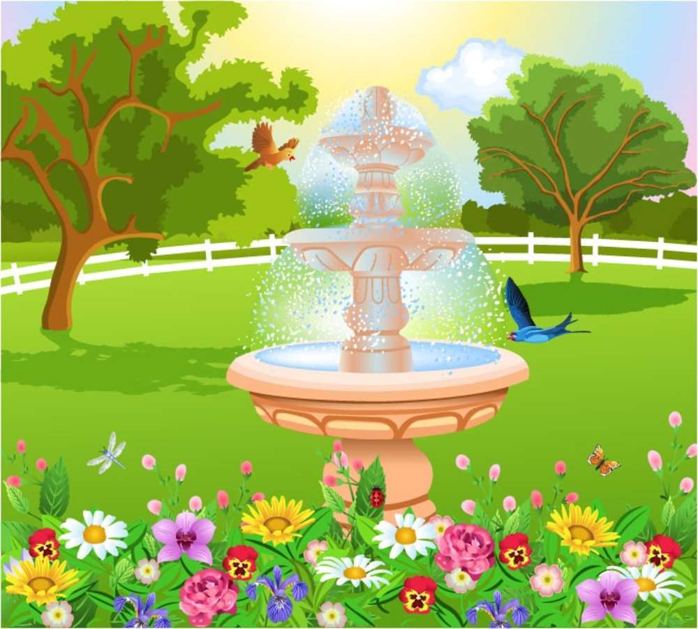 La fontana nel parco puzzle online