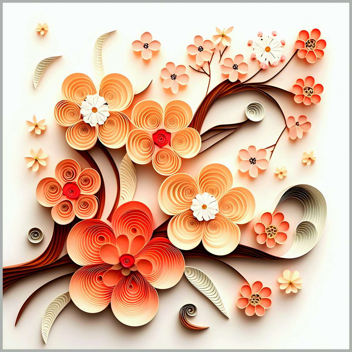 Άνθη κερασιάς (ζωγραφική) παζλ online