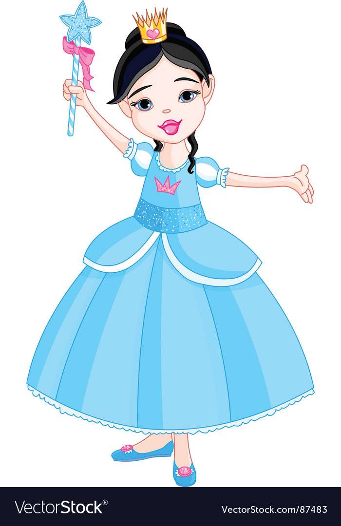 Μικρή πριγκίπισσα διανυσματική εικόνα παζλ online