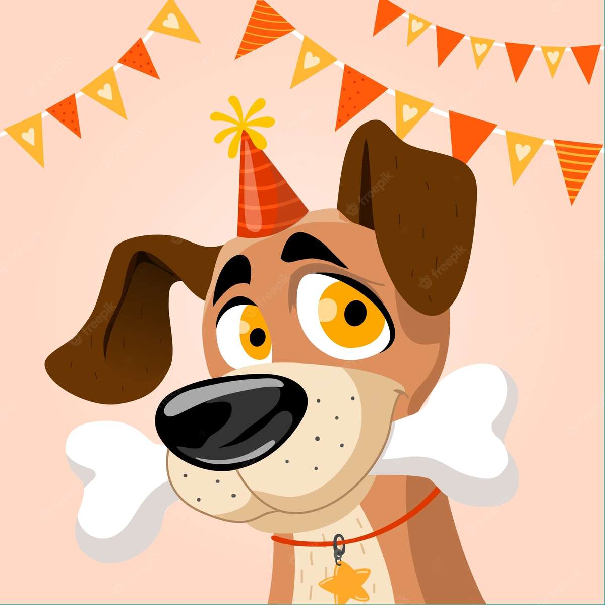 Hundens födelsedag pussel på nätet