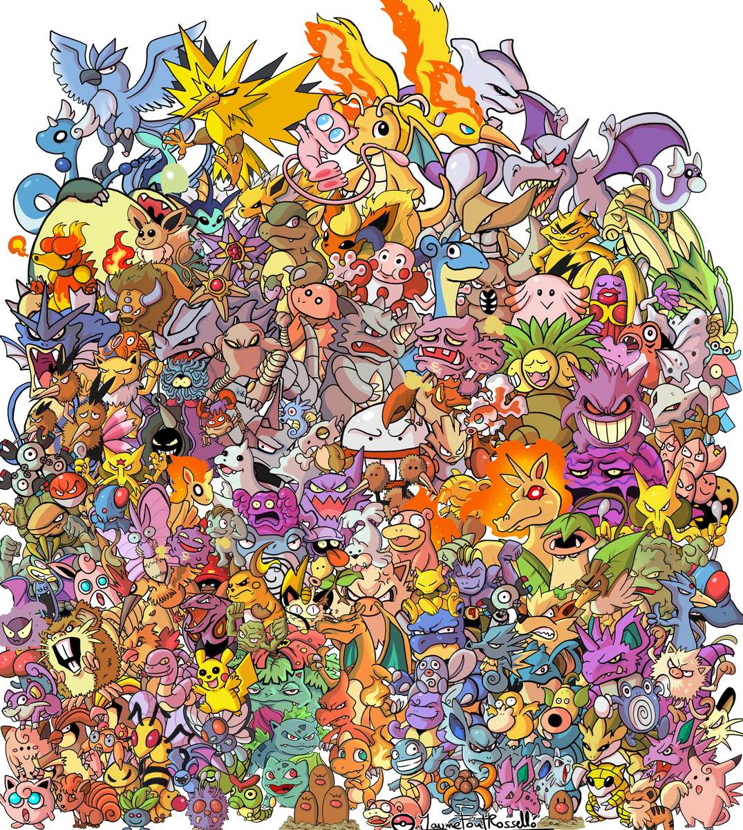 Alla Kanto Pokémon pussel på nätet