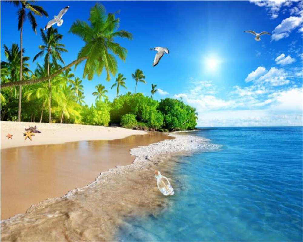 Тропический пляж пазл онлайн