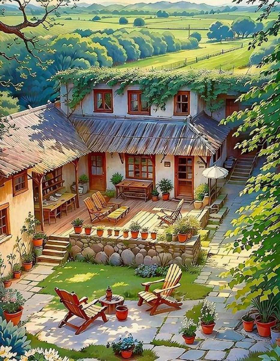 A beautiful country house online puzzle