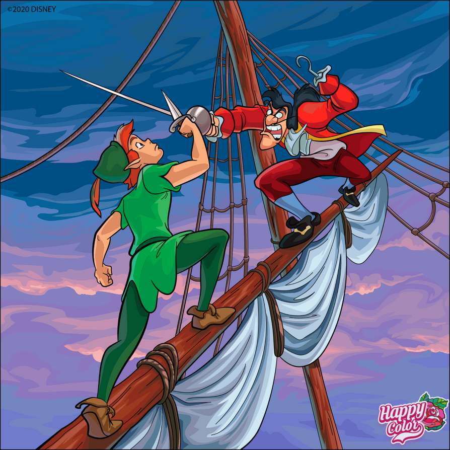 Peter Pan y el Capitán Garfio rompecabezas en línea