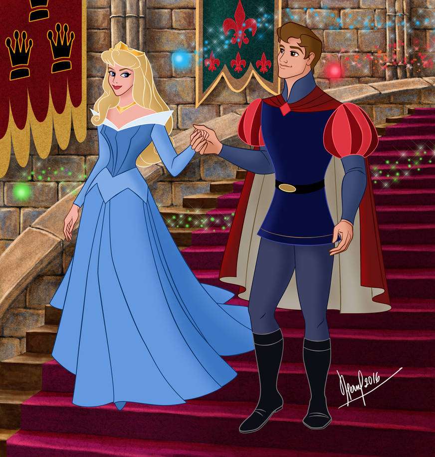 Princess Aurora and Prince Phillip jigsaw puzzle online
