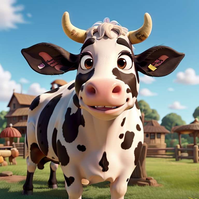 COW IN A FARM quebra-cabeças online