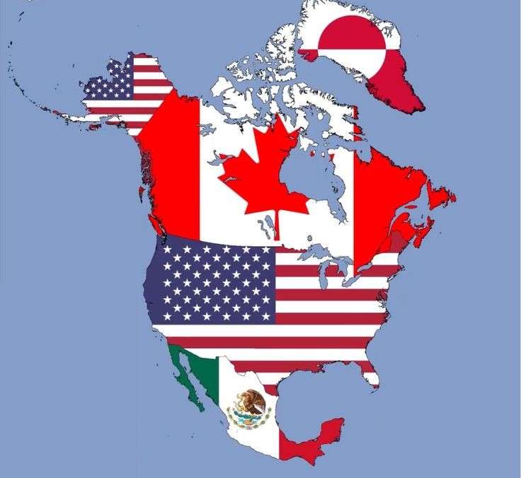 Észak Amerika online puzzle