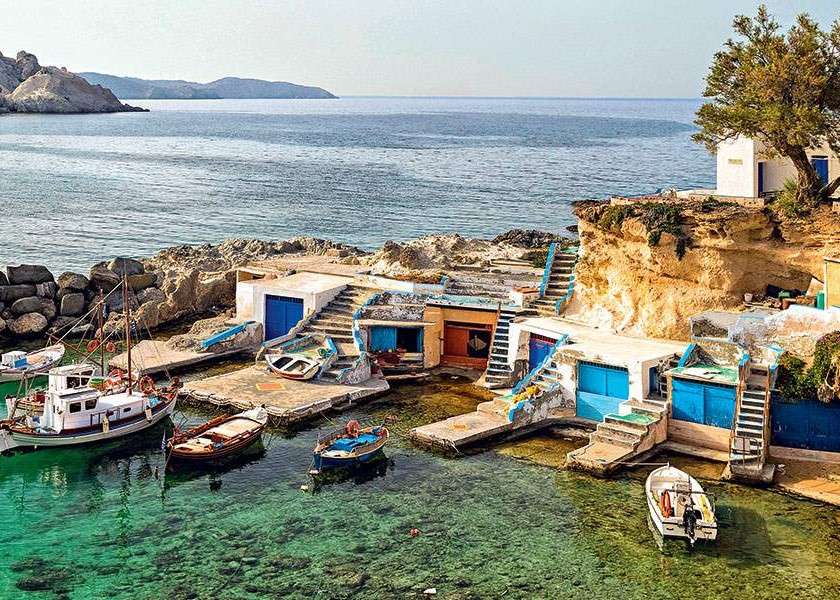 Гръцко крайбрежие онлайн пъзел