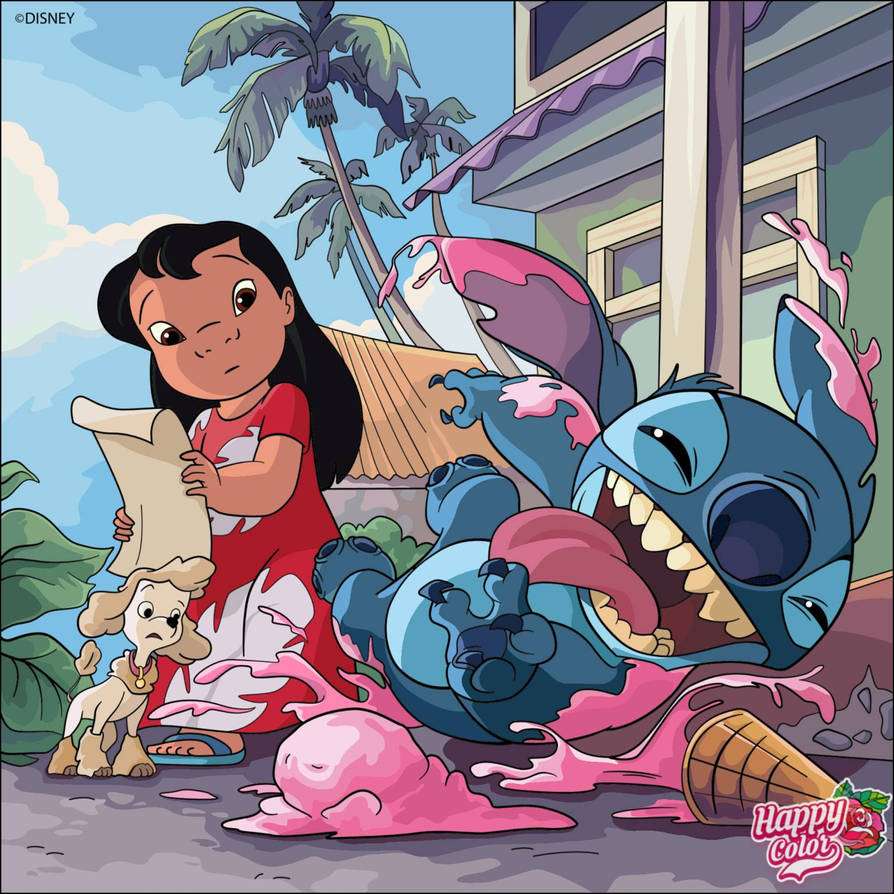 Stitch liebt Eis Puzzlespiel online