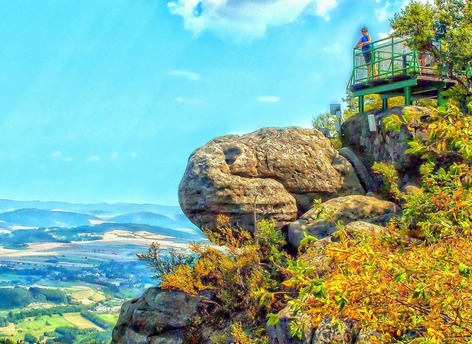 Aussichtsplattform im Tafelgebirge (Polen) Puzzlespiel online