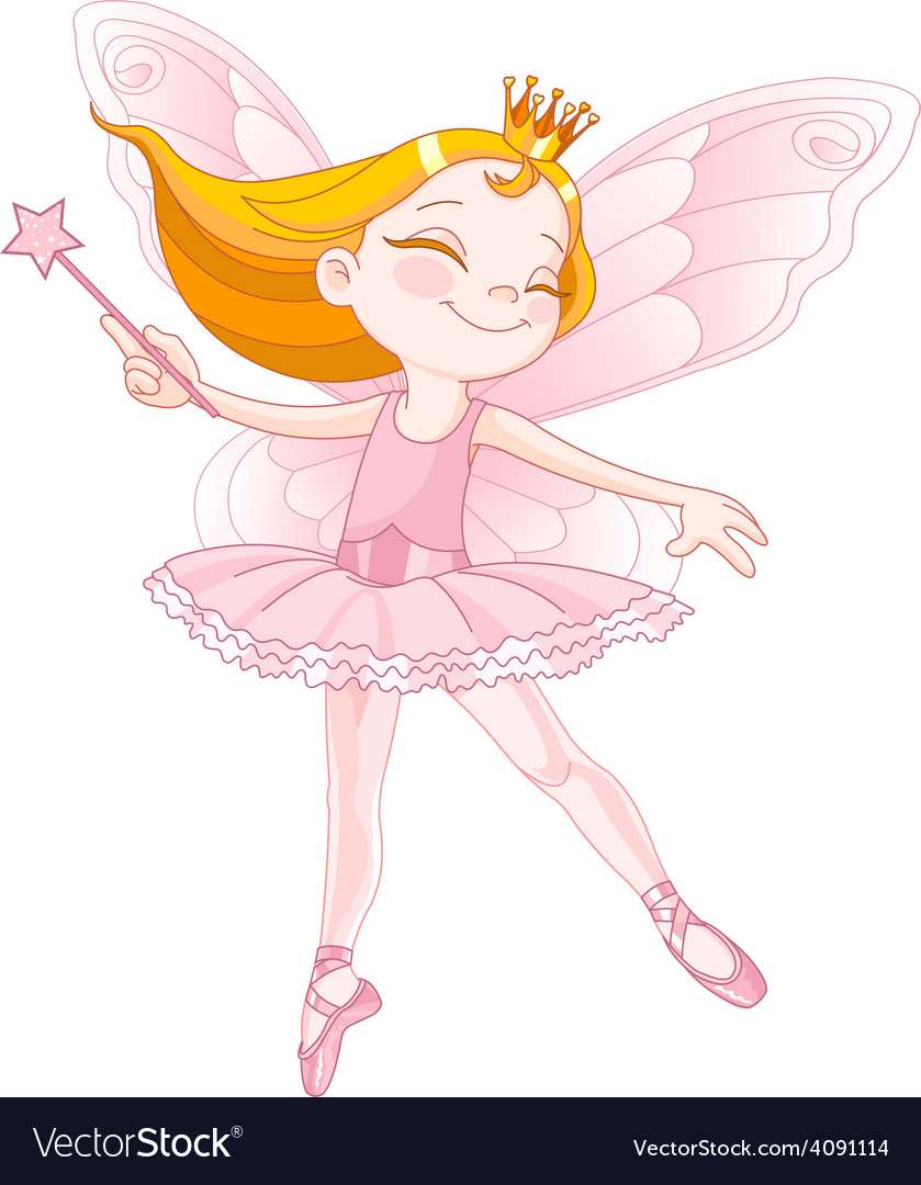 Милая фея-балерина векторное изображение онлайн-пазл