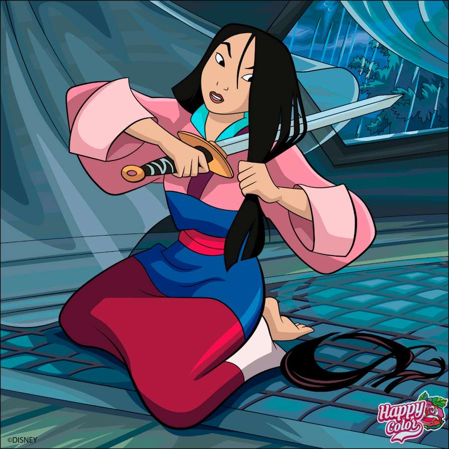 Mulan neemt de plaats van haar vader in legpuzzel online