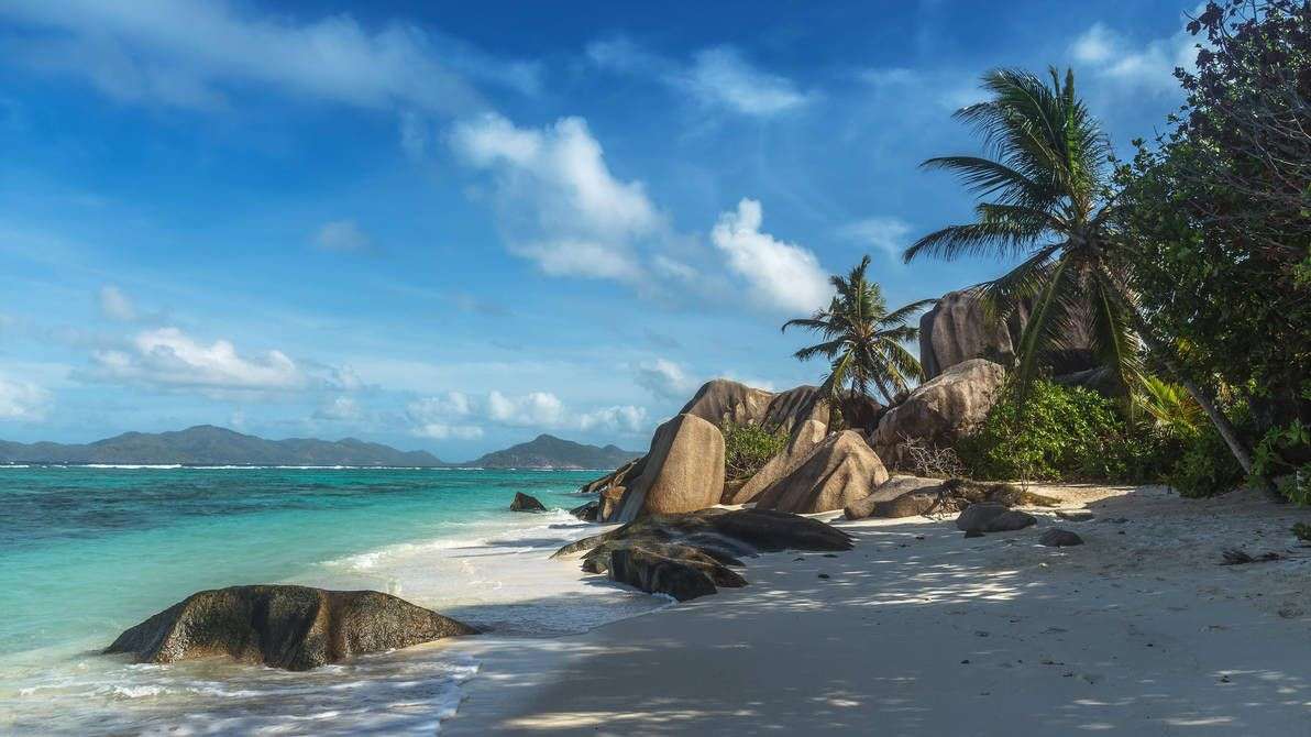 пляж на Сейшельських островах онлайн пазл