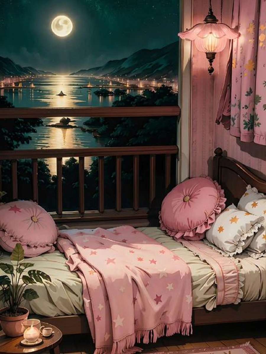 Хубава спалня за момиче онлайн пъзел