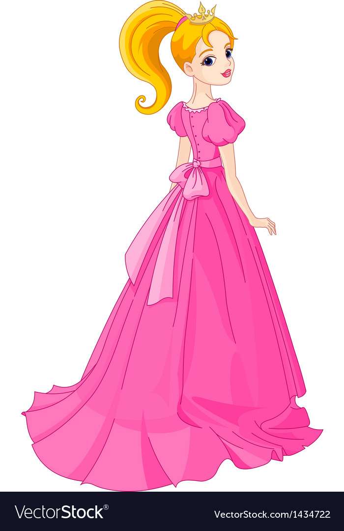 Imagem vetorial de linda princesa quebra-cabeças online