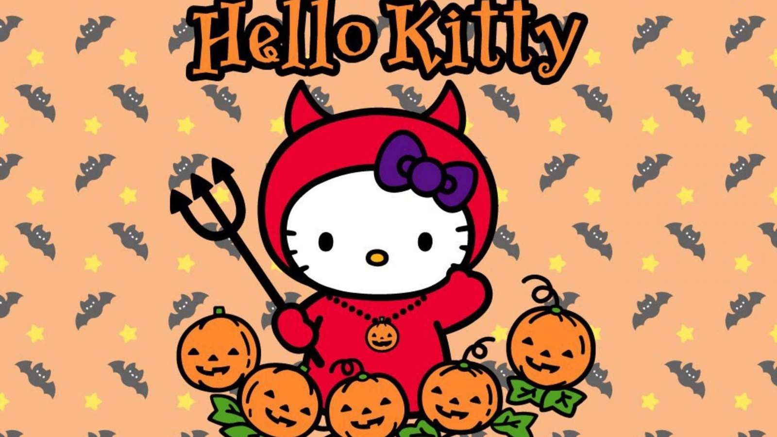 Hallo Kitty Halloween Online-Puzzle