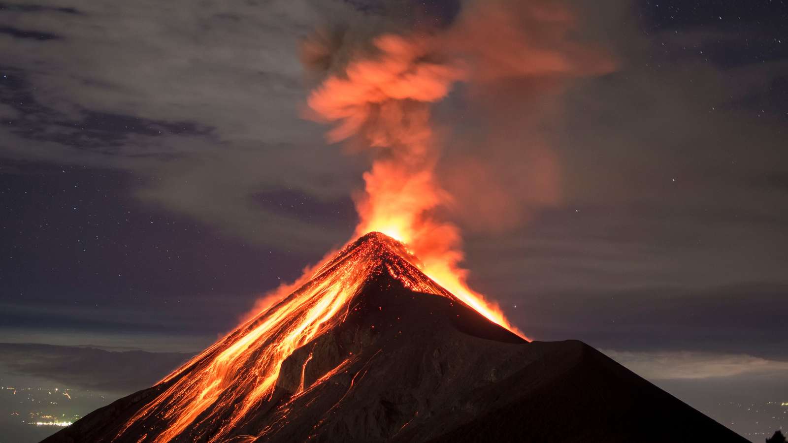 Vulkán. skládačky online