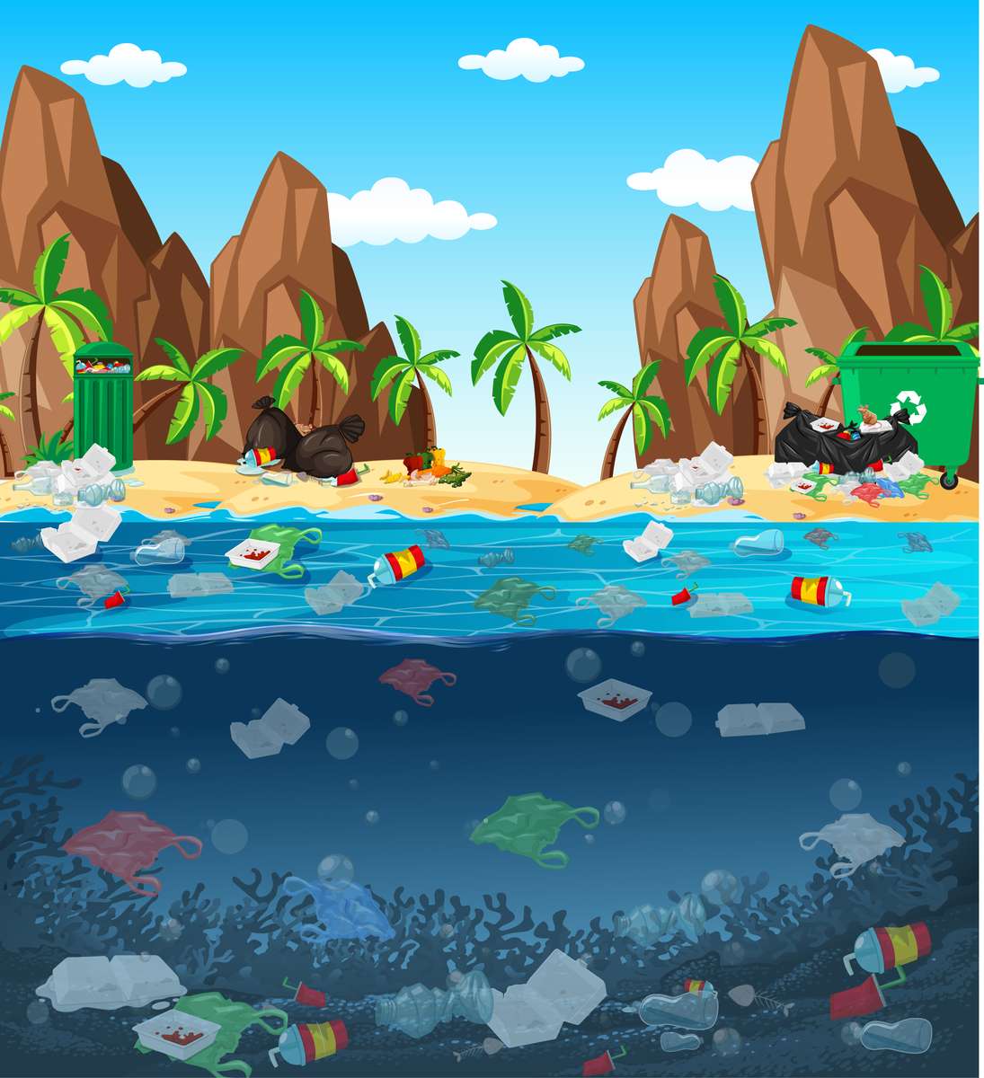 Wasserverschmutzung Puzzlespiel online
