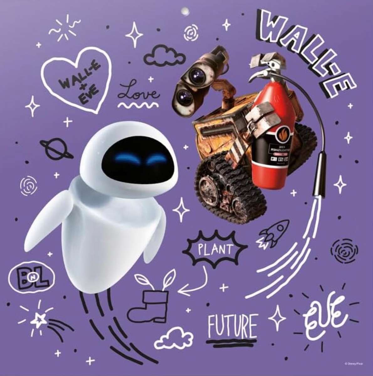 Cute Eve și WALL-E❤️❤️❤️❤️ jigsaw puzzle online