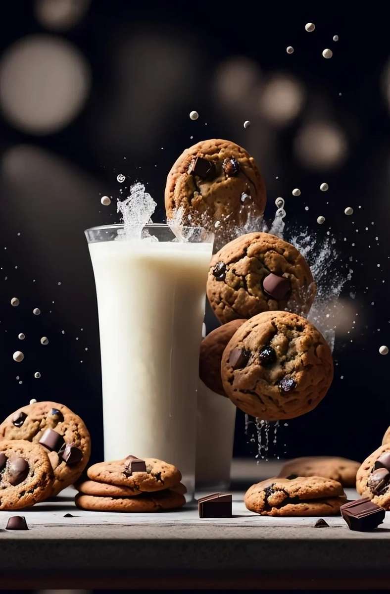Kekse mit Milch Online-Puzzle