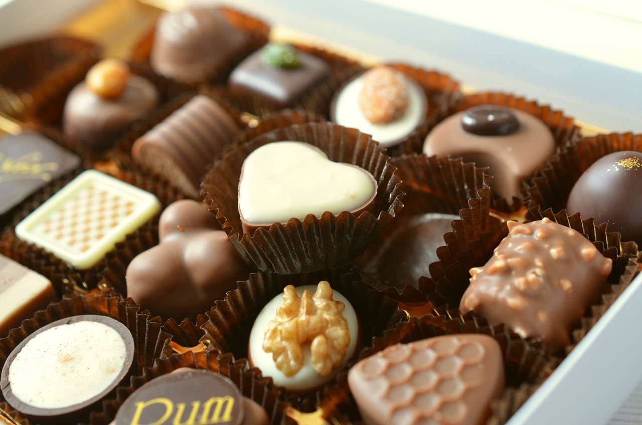 коробка шоколада пазл онлайн