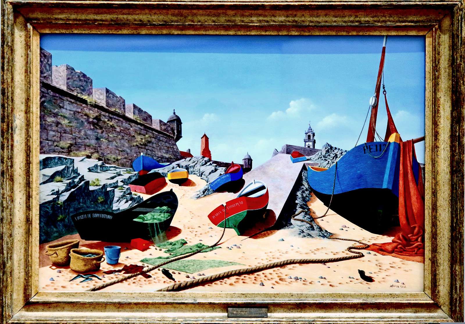 „Slipway at Peniche” (pictură în ulei pe pânză) jigsaw puzzle online