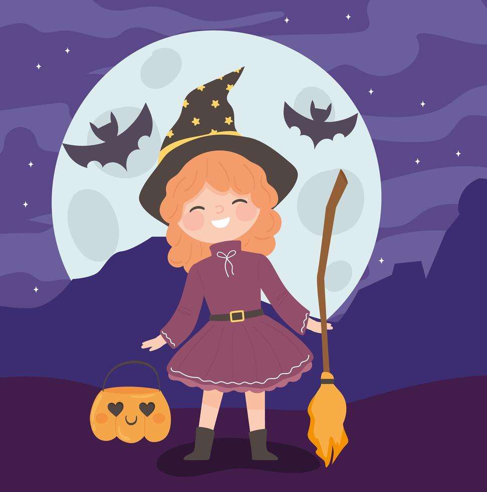 Halloween-Mädchen-Hexenkostüm 3746638 Vektorgrafiken bei Online-Puzzle