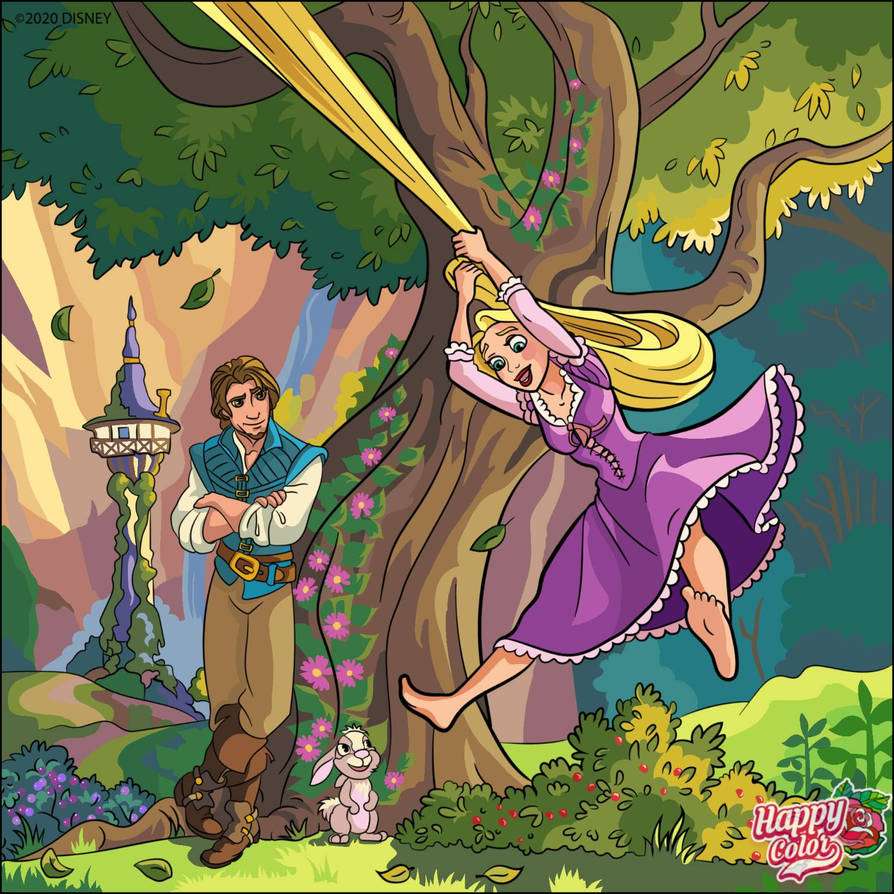 Rapunzel se bucură de libertatea ei jigsaw puzzle online