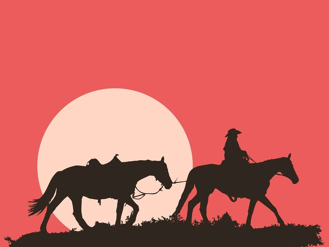 Riding in the sunset jigsaw puzzle online