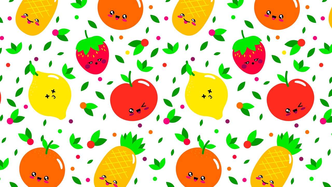 Φρούτα μοτίβο φόντου online παζλ