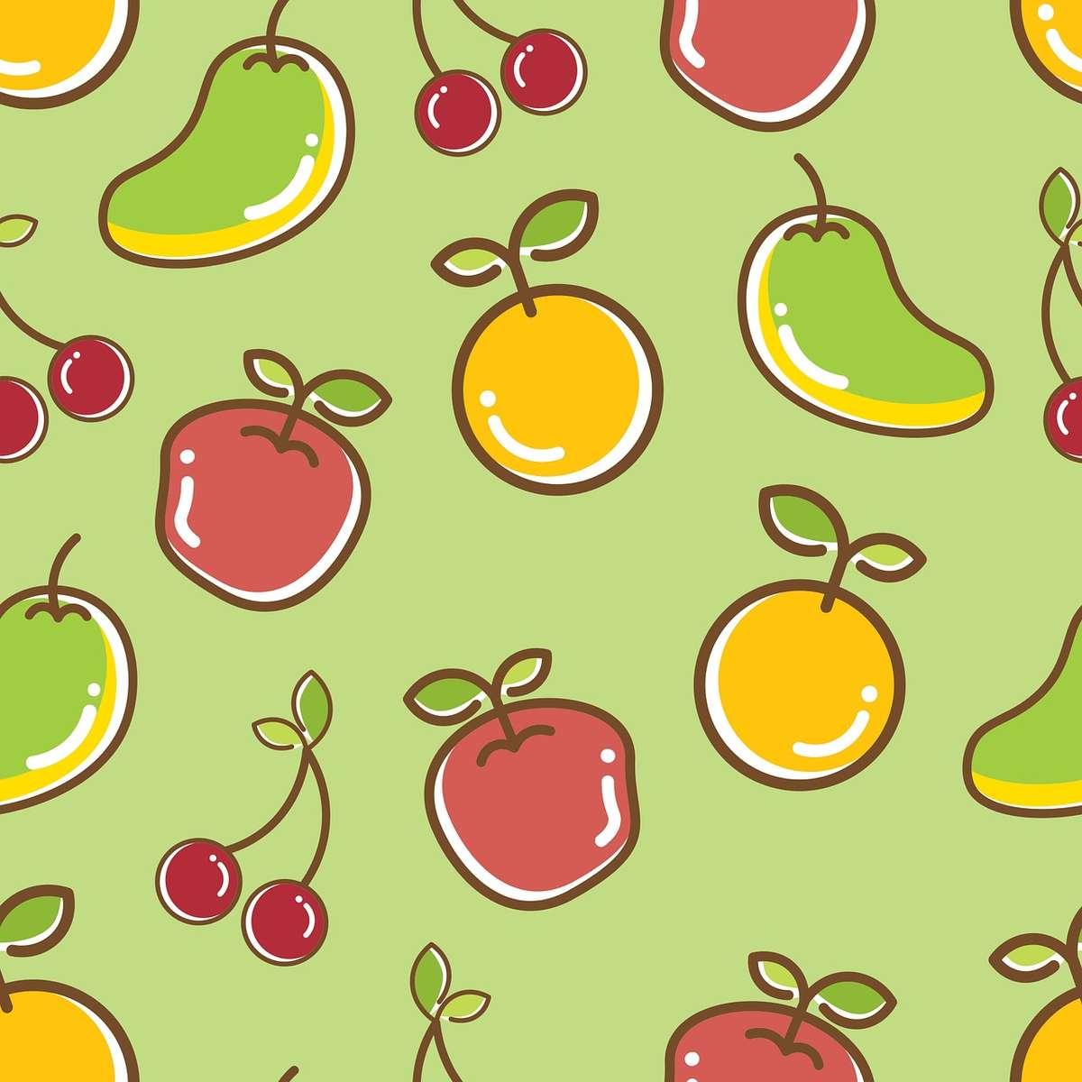 Frukt mönster bakgrund pussel på nätet