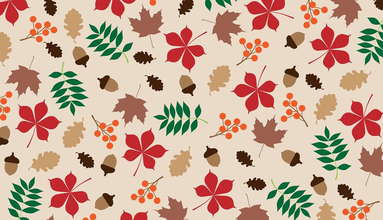 Autumn pattern background online puzzle